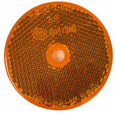 Class A 2" Round Reflector with Center Mounting Hole - Red/Amber/White for Trailers, Trucks, Automobiles, Mail Boxes, Boats, SUV's, RV's, Industrial Applications…